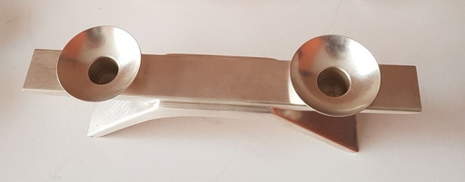 2X Ikora Versilberte Kerzenhalter von Radke Kurt für Wmf, 1960S