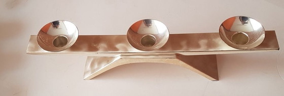 Image 1 of 2X Ikora Versilberte Kerzenhalter von Radke Kurt für Wmf, 1960S