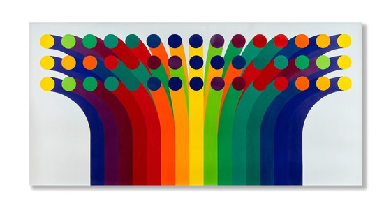 Image 1 of Op Art Vase - Julio Le Parc - Kinetische Kunst - Porzellan - Bernardaud Limoges - 2017