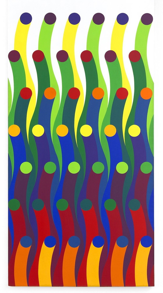 Image 1 of Op Art Vase - Julio Le Parc - Kinetische Kunst - Porzellan - Bernardaud Limoges - 2017