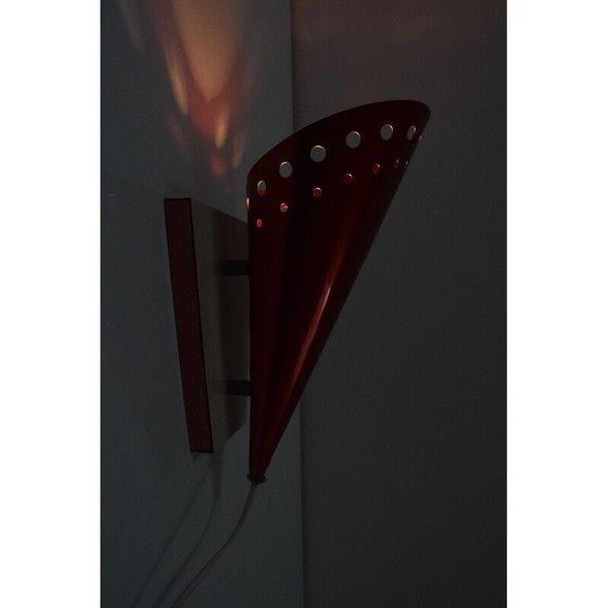 Image 1 of Vintage Wandlampe aus Metall und Holz, Tschechoslowakei 1960