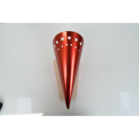 Image 1 of Vintage Wandlampe aus Metall und Holz, Tschechoslowakei 1960