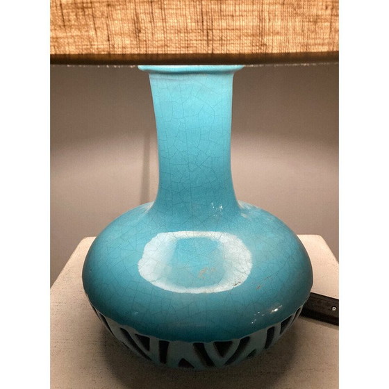 Image 1 of Blaue Vintage-Keramik-Tischlampe