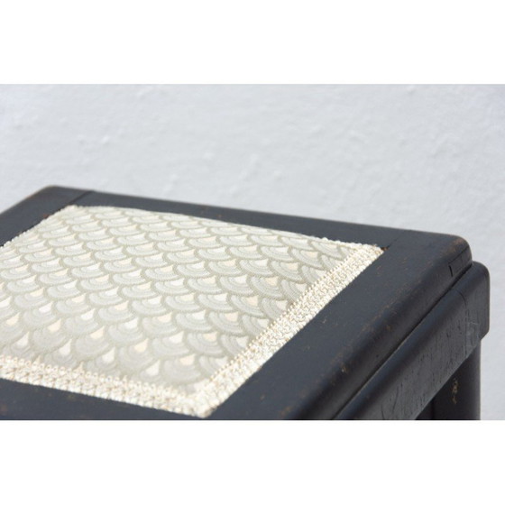 Image 1 of Vintage Hocker aus Buchenholz und Stoff, Österreich-Ungarn 1910er