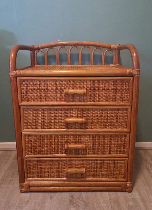 Vintage Rattan Kommode