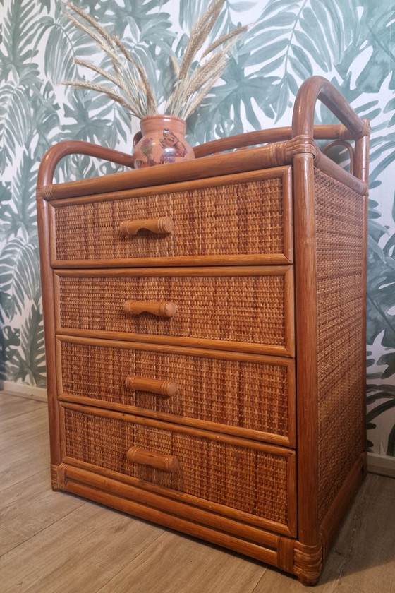 Image 1 of Vintage Rattan Kommode