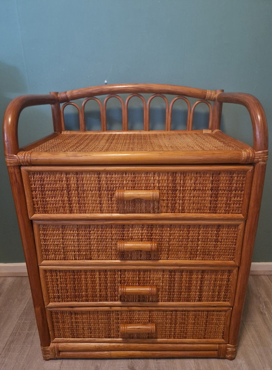 Image 1 of Vintage Rattan Kommode