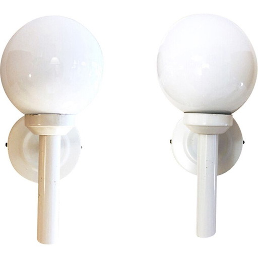 Ein Paar Vintage-Glas-Wandleuchten von Abo Randers, 1970