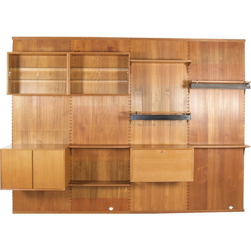 Modulares Wandsystem aus altem Teakholz von Poul Cadovius für Cado, 1959