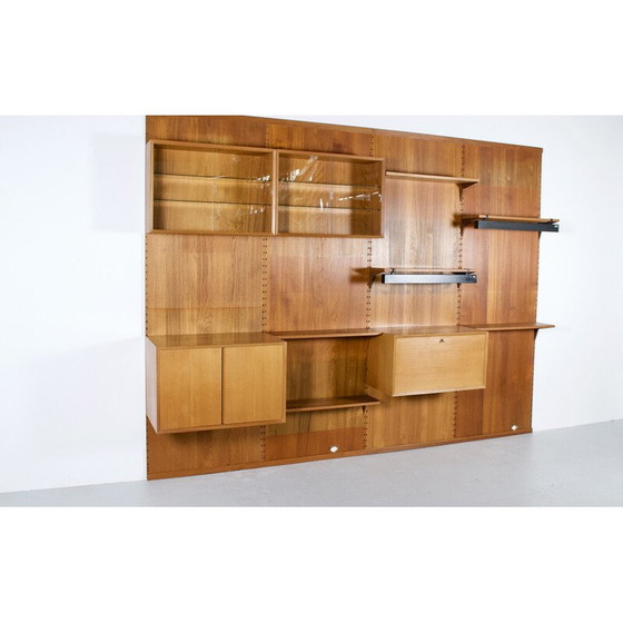 Image 1 of Modulares Wandsystem aus altem Teakholz von Poul Cadovius für Cado, 1959