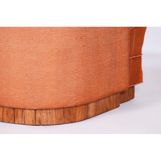 Image 1 of Paar Vintage Art Deco Sessel aus Buche und Nussbaumfurnier, Tschechoslowakei 1920