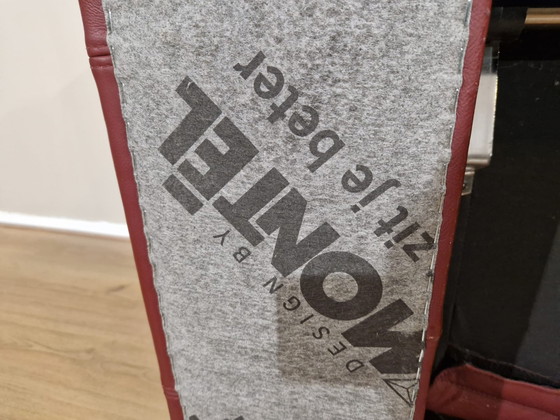 Image 1 of Montel Vintage Sessel Bordeaux Leder Verstellbar