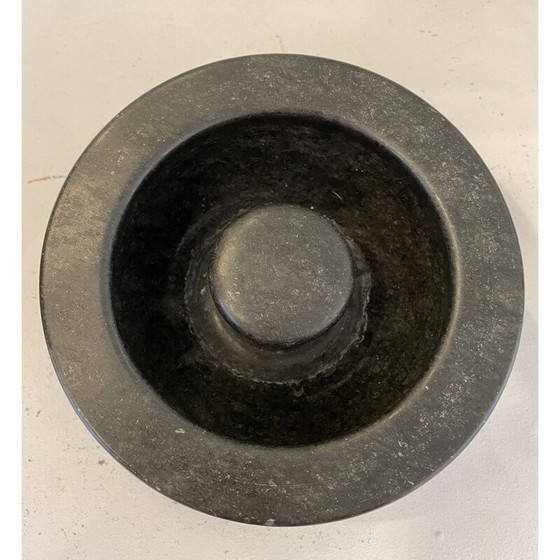 Image 1 of Aschenbecher aus schwarzem Marmor von Angelo Mangiarotti Italien 1970er Jahre