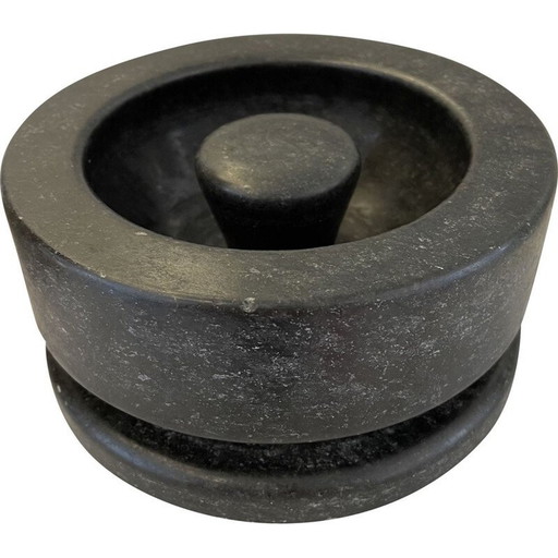 Aschenbecher aus schwarzem Marmor von Angelo Mangiarotti Italien 1970er Jahre