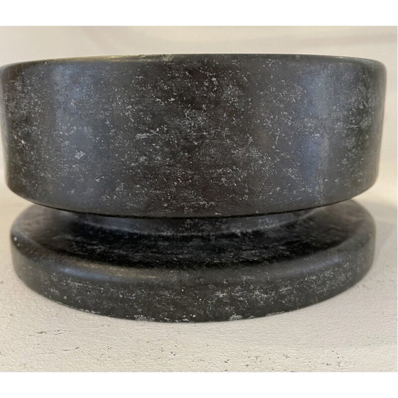 Image 1 of Aschenbecher aus schwarzem Marmor von Angelo Mangiarotti Italien 1970er Jahre