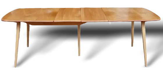 Image 1 of Mid Century Ercol Grand Windsor Ausziehbarer Esstisch & 4 Quaker Stühle