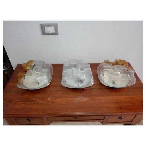 Satz von Wandlampen aus Muranoglas - 1960er Jahre