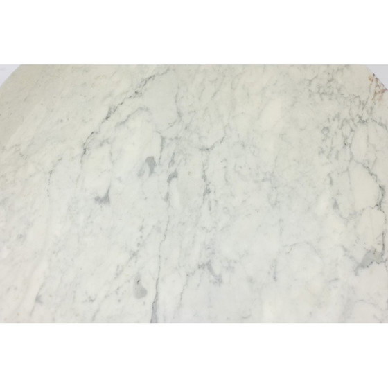 Image 1 of Runder Tisch aus Marmor und verchromtem Metall, Italien 1970