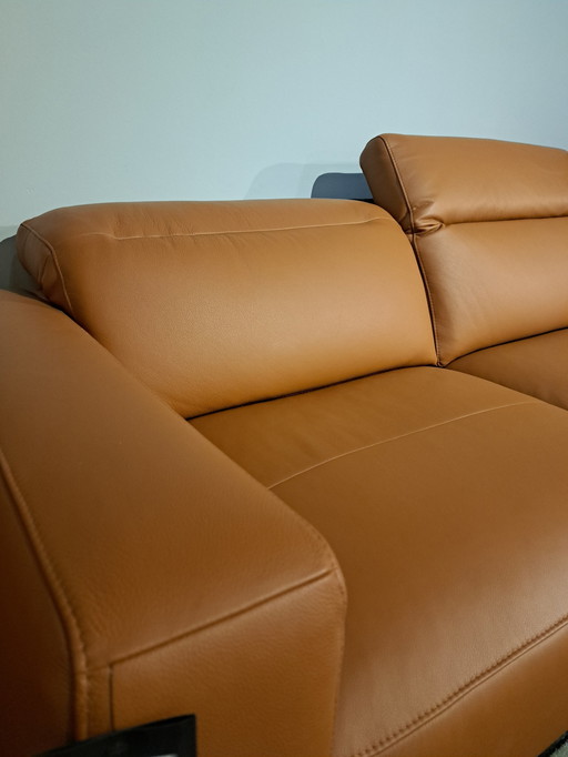 Zürich Sofa ist Estoril Leder mit liegendem Abschnitt von Boconcept