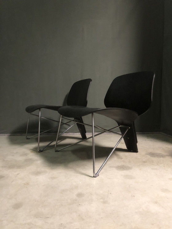 Image 1 of Gebogenes Sperrholz und Metall Lounge Chair's