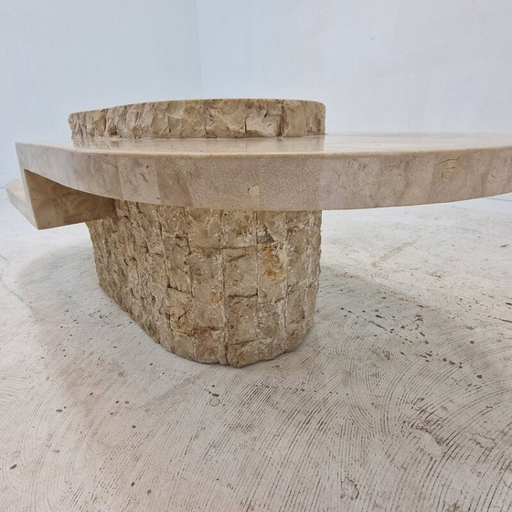 Image 1 of Vintage Couchtisch aus Mactan-Stein von Magnussen Ponte, 1980