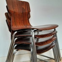 4x Casala Stapelstuhl verchromt