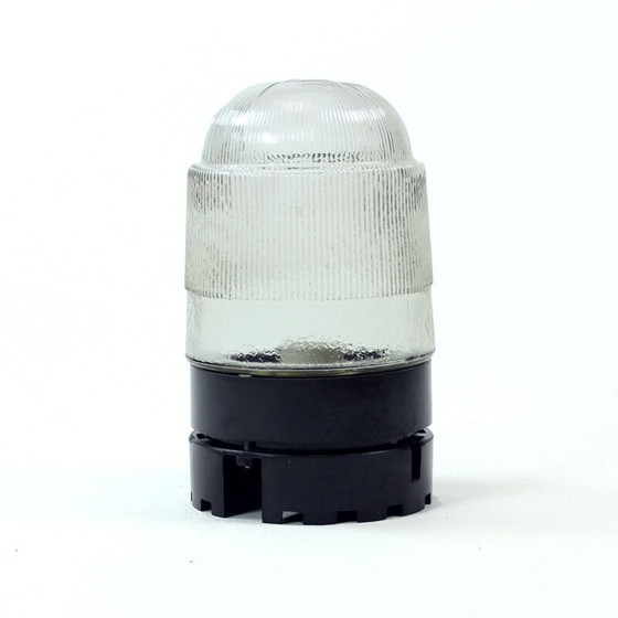 Image 1 of Vintage Deckenleuchte aus Bakelit und dickem Glas, Tschechoslowakei 1950