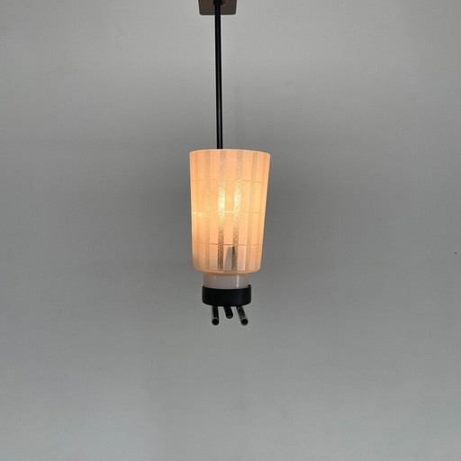 Mid-Century-Kronleuchter aus Chrom, Metall und Glas, Tschechoslowakei 1970er Jahre