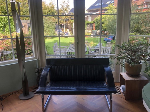 De Sede Ds127 Schwarzes Ledersofa