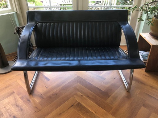 De Sede Ds127 Schwarzes Ledersofa