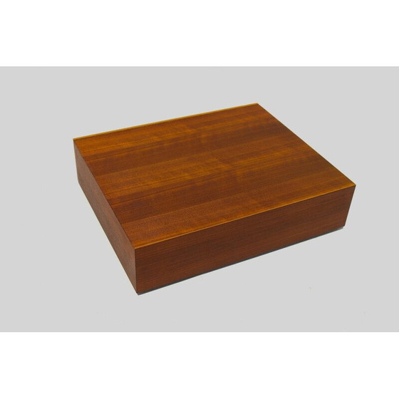 Image 1 of Aufbewahrungsbox für Schallplatten aus Holz und Aluminium, 1970