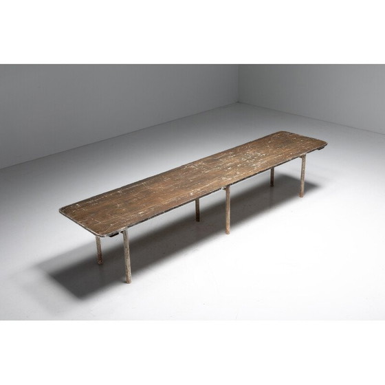 Image 1 of Alter Metzgertisch aus Holz, Frankreich 1950