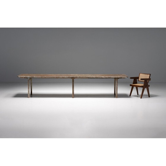 Image 1 of Alter Metzgertisch aus Holz, Frankreich 1950