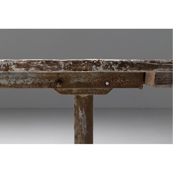 Image 1 of Alter Metzgertisch aus Holz, Frankreich 1950