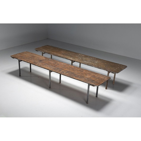 Image 1 of Alter Metzgertisch aus Holz, Frankreich 1950