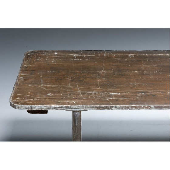 Image 1 of Alter Metzgertisch aus Holz, Frankreich 1950