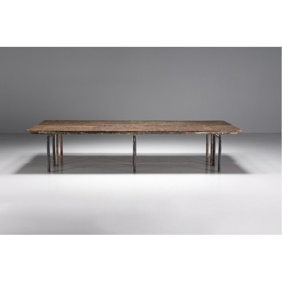 Image 1 of Alter Metzgertisch aus Holz, Frankreich 1950