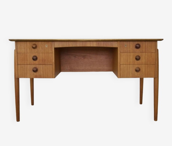 Image 1 of Alter dänischer Teakholz-Schreibtisch von Kai Kristiansen, 1964