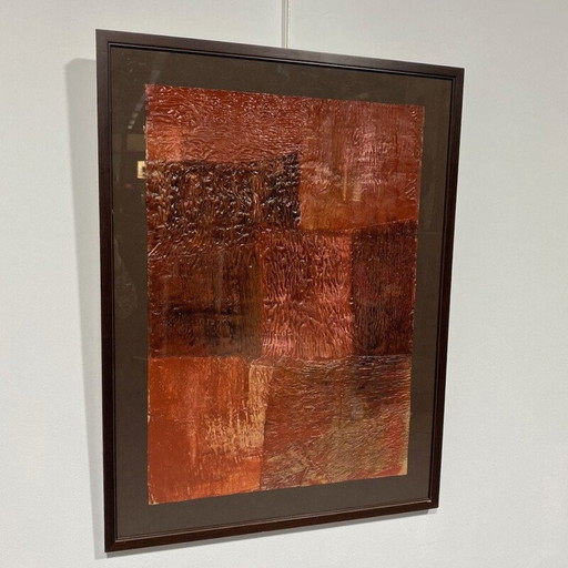 Öl auf altem Papier von Therese De Bieven