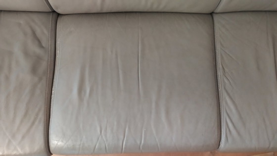 Image 1 of 3-Sitzer-Sofa aus grauem Leder