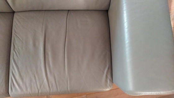 Image 1 of 3-Sitzer-Sofa aus grauem Leder