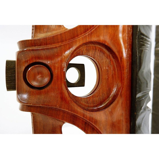 Image 1 of Ein Paar geschnitzte Tischlampen von Gianni Pinna, Italien 1970er Jahre