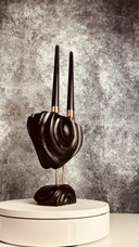 Rotan Hunt kandelaar sculptuur