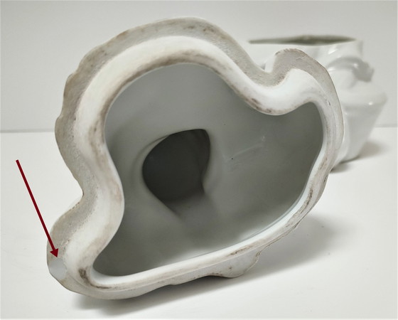 Image 1 of Anthropomorphe Dose Baylac-Porzellan Anfang des 20. Jahrhunderts