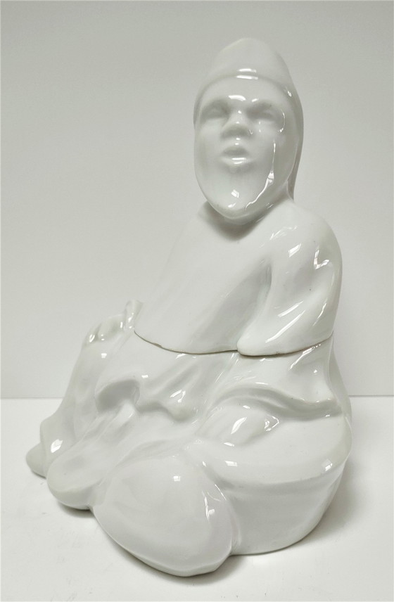 Image 1 of Anthropomorphe Dose Baylac-Porzellan Anfang des 20. Jahrhunderts