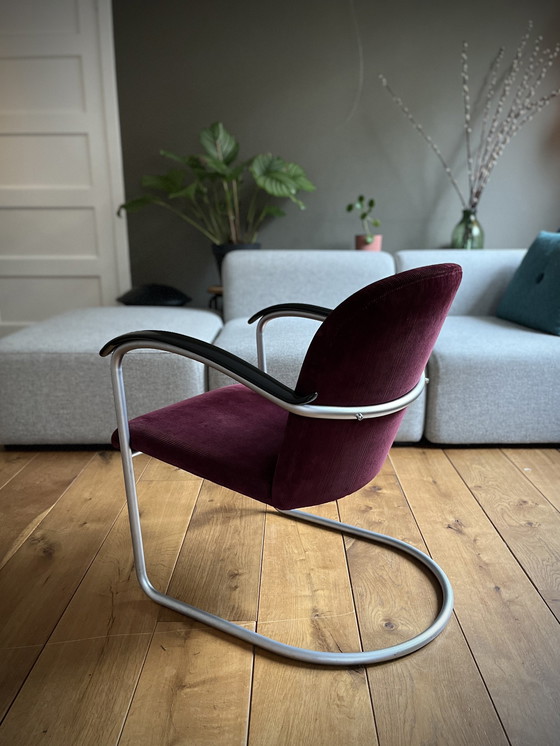 Image 1 of Gebr Van Der Stroom Niederländische Originale Modell Gispen 414 Stuhl