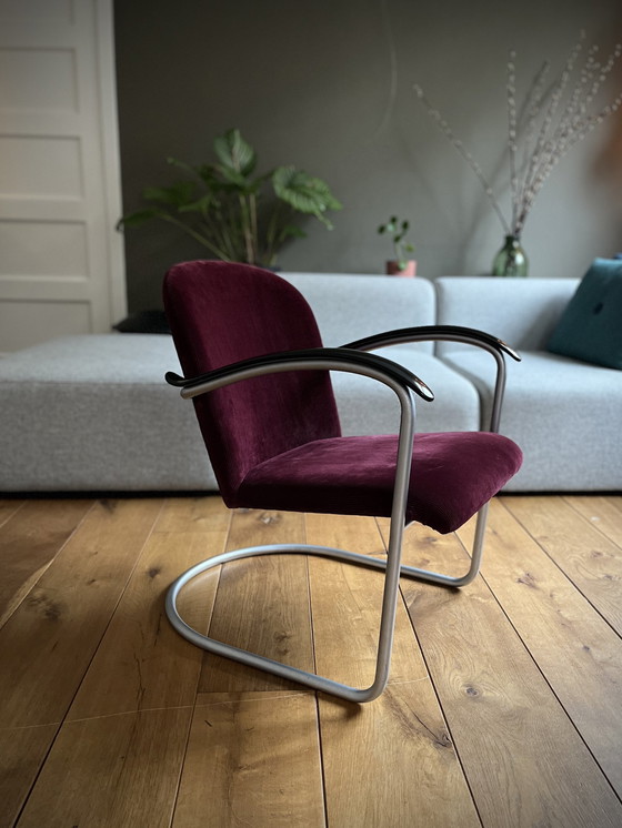 Image 1 of Gebr Van Der Stroom Niederländische Originale Modell Gispen 414 Stuhl