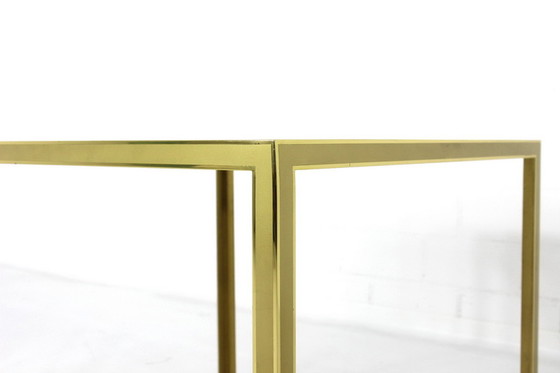 Image 1 of Vereinigte Werkstätten goldener Hollywood Regency Coffee Table / Beistelltisch aus Messing