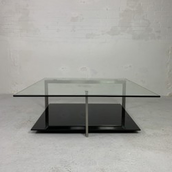 Image 1 of Couchtisch aus Glas, 110 x 110 cm, Rolf Benz und Metaform Style - 1990er Jahre