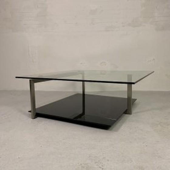 Image 1 of Couchtisch aus Glas, 110 x 110 cm, Rolf Benz und Metaform Style - 1990er Jahre